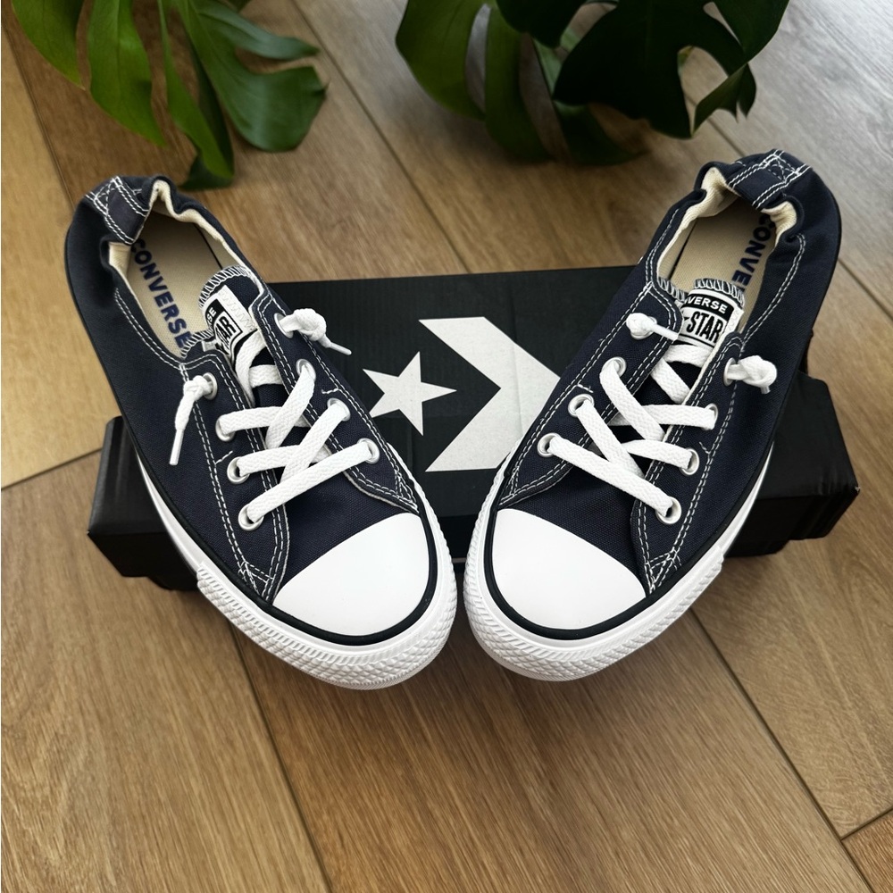 Converse Navy and White Canvas Shoes - Picture 6 of 6